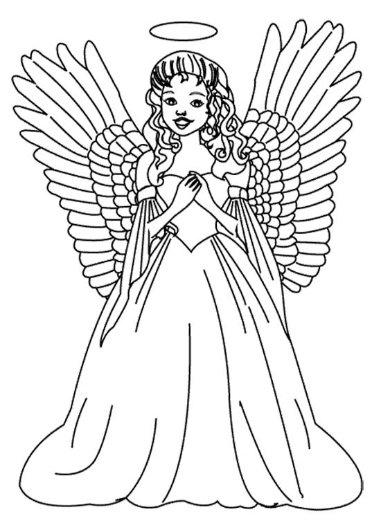 32 Angelic Angels Coloring Pages Printable 8