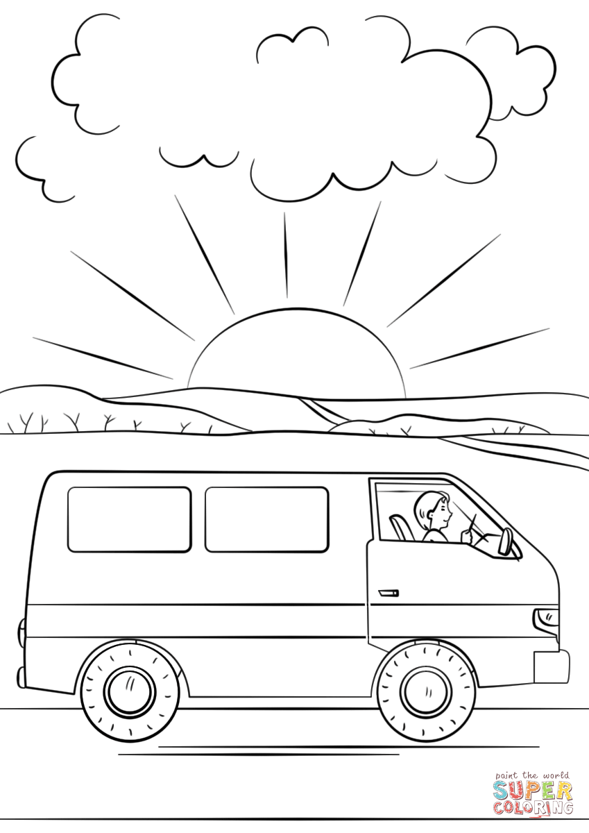 32 Classic Ford Van Coloring Pages Printable 7