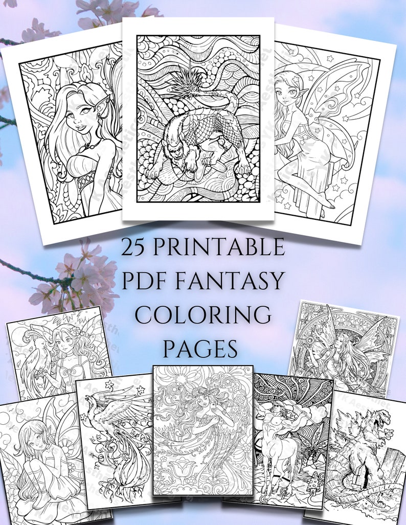 32 Easy Fantasy Coloring Pages Printable 11