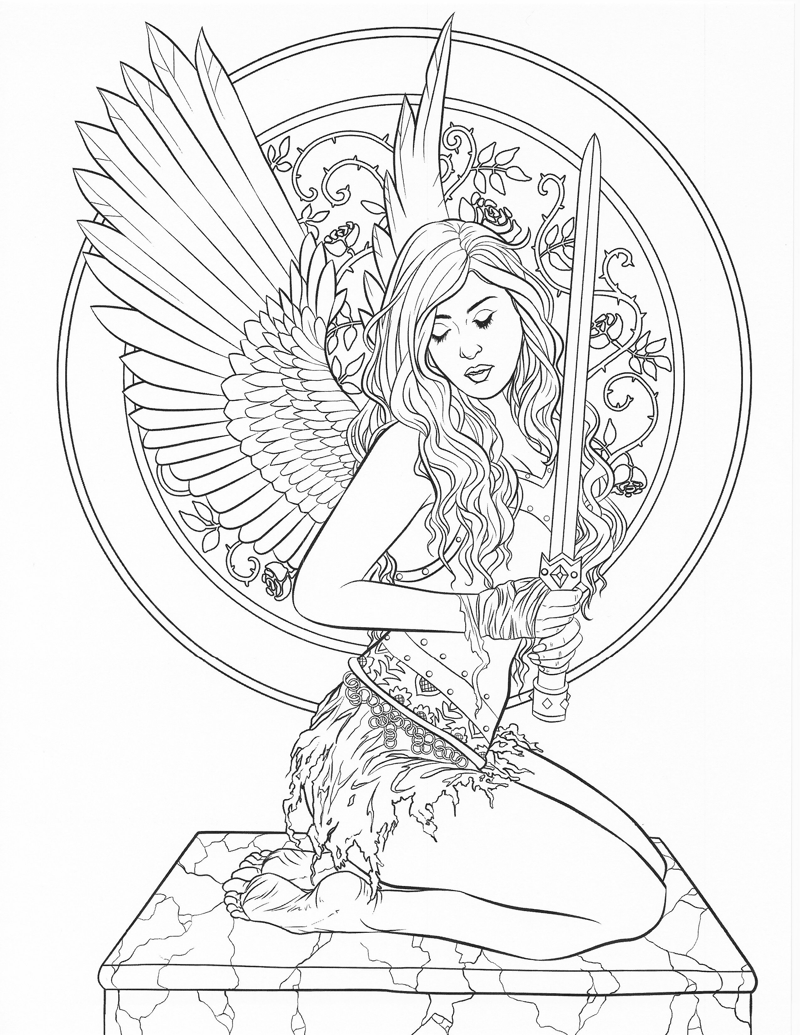 32 Easy Fantasy Coloring Pages Printable 21