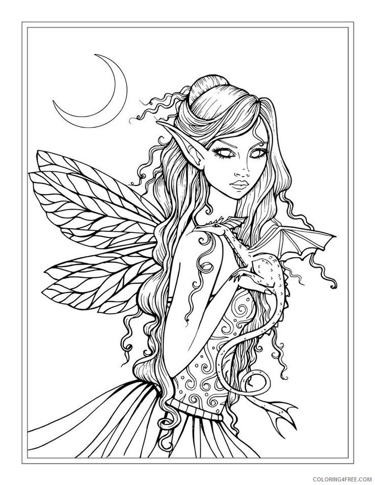 32 Easy Fantasy Coloring Pages Printable 28