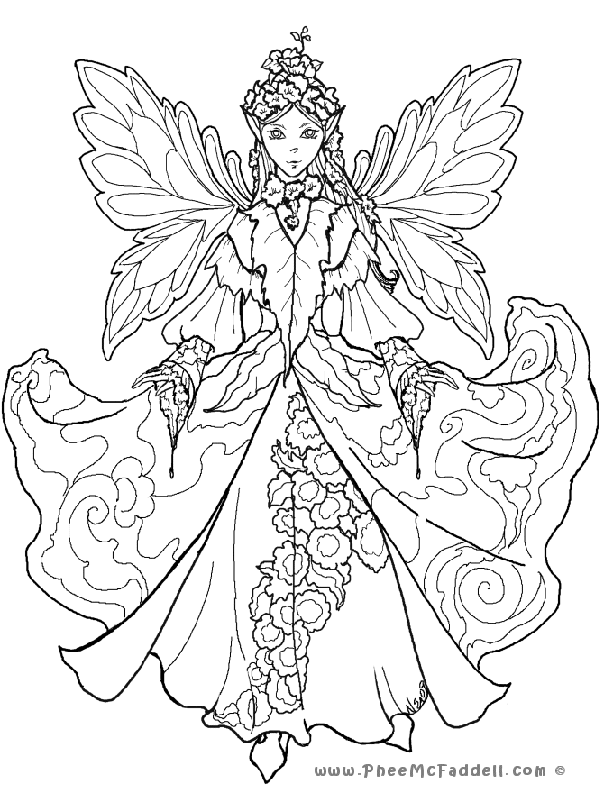 32 Easy Fantasy Coloring Pages Printable 29