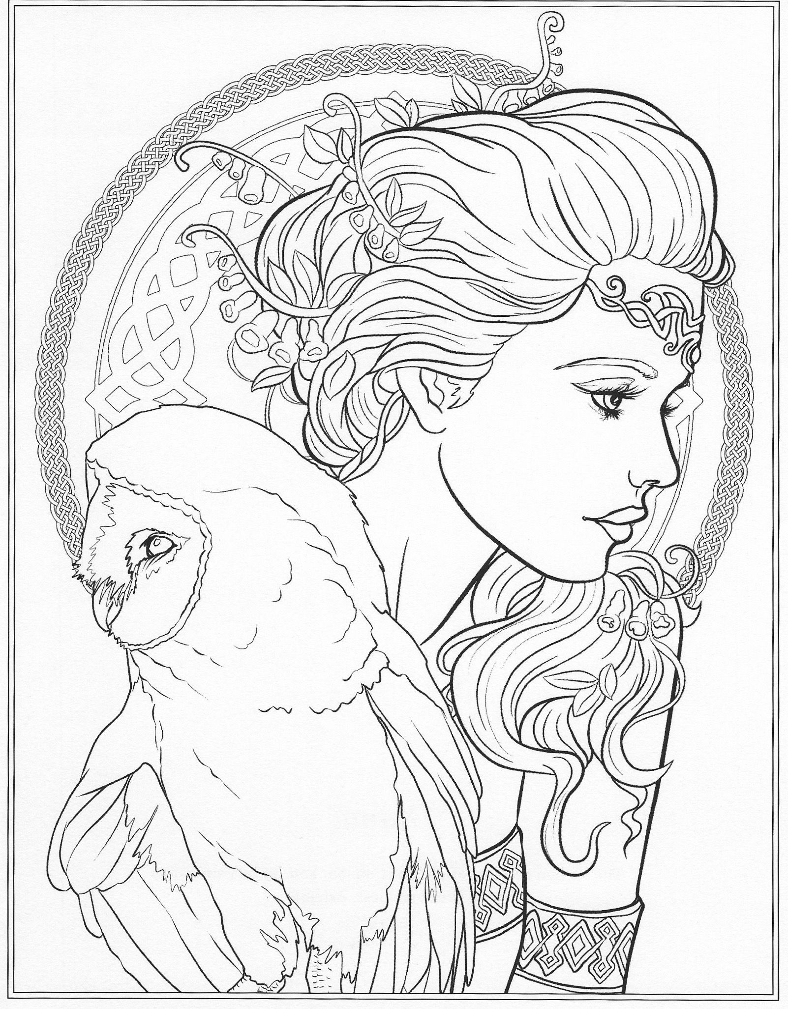 32 Easy Fantasy Coloring Pages Printable 30