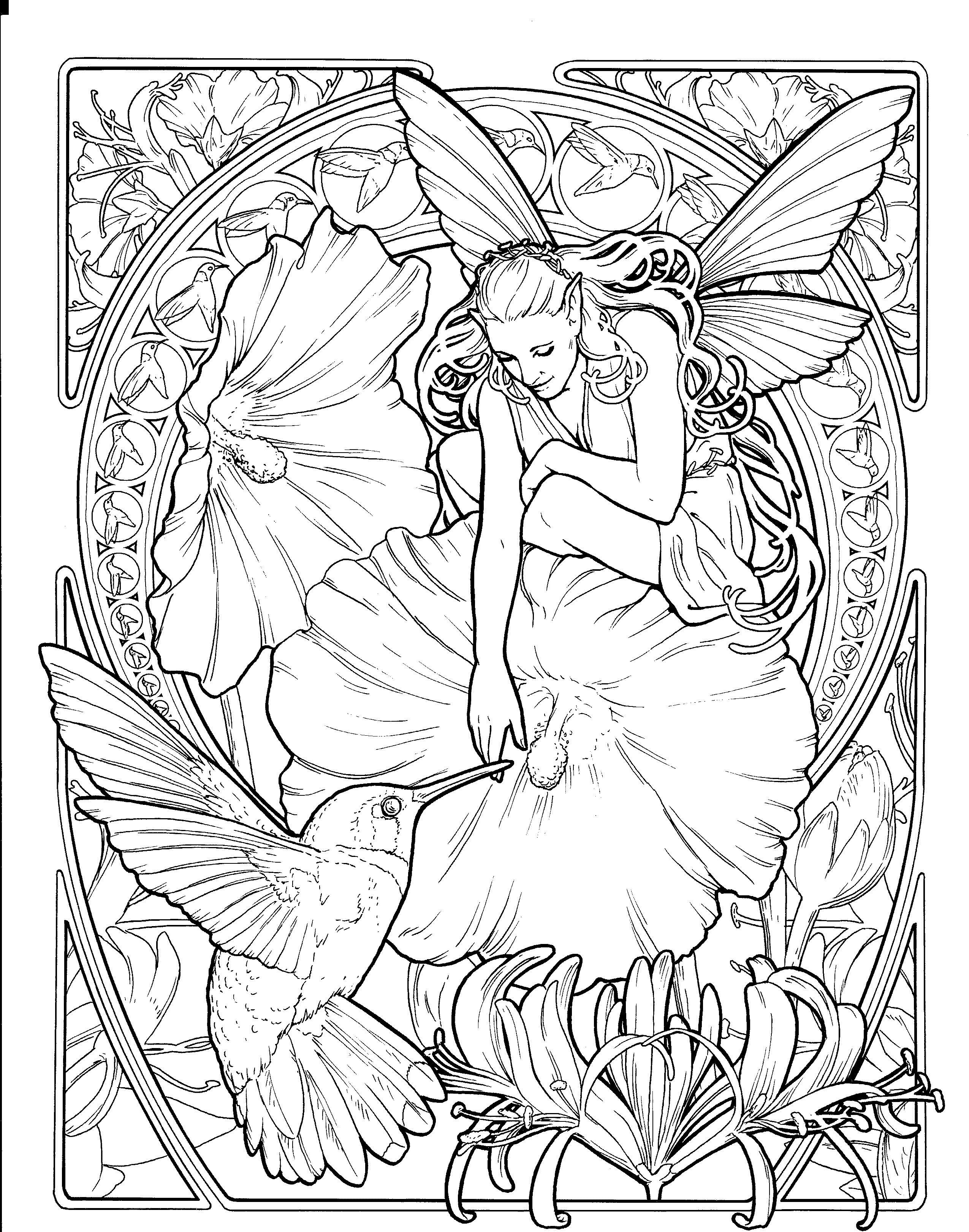 32 Easy Fantasy Coloring Pages Printable 4