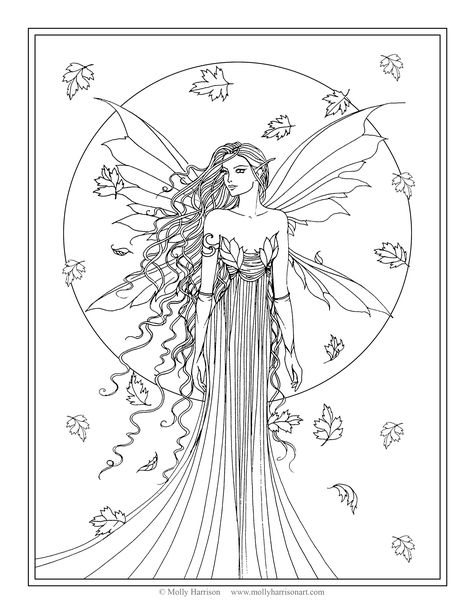 32 Easy Fantasy Coloring Pages Printable 5