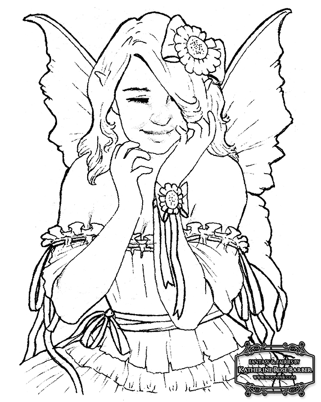 32 Easy Fantasy Coloring Pages Printable 6