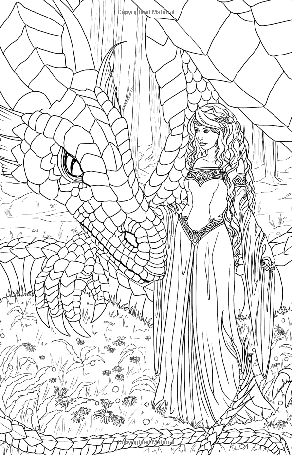 32 Easy Fantasy Coloring Pages Printable 9