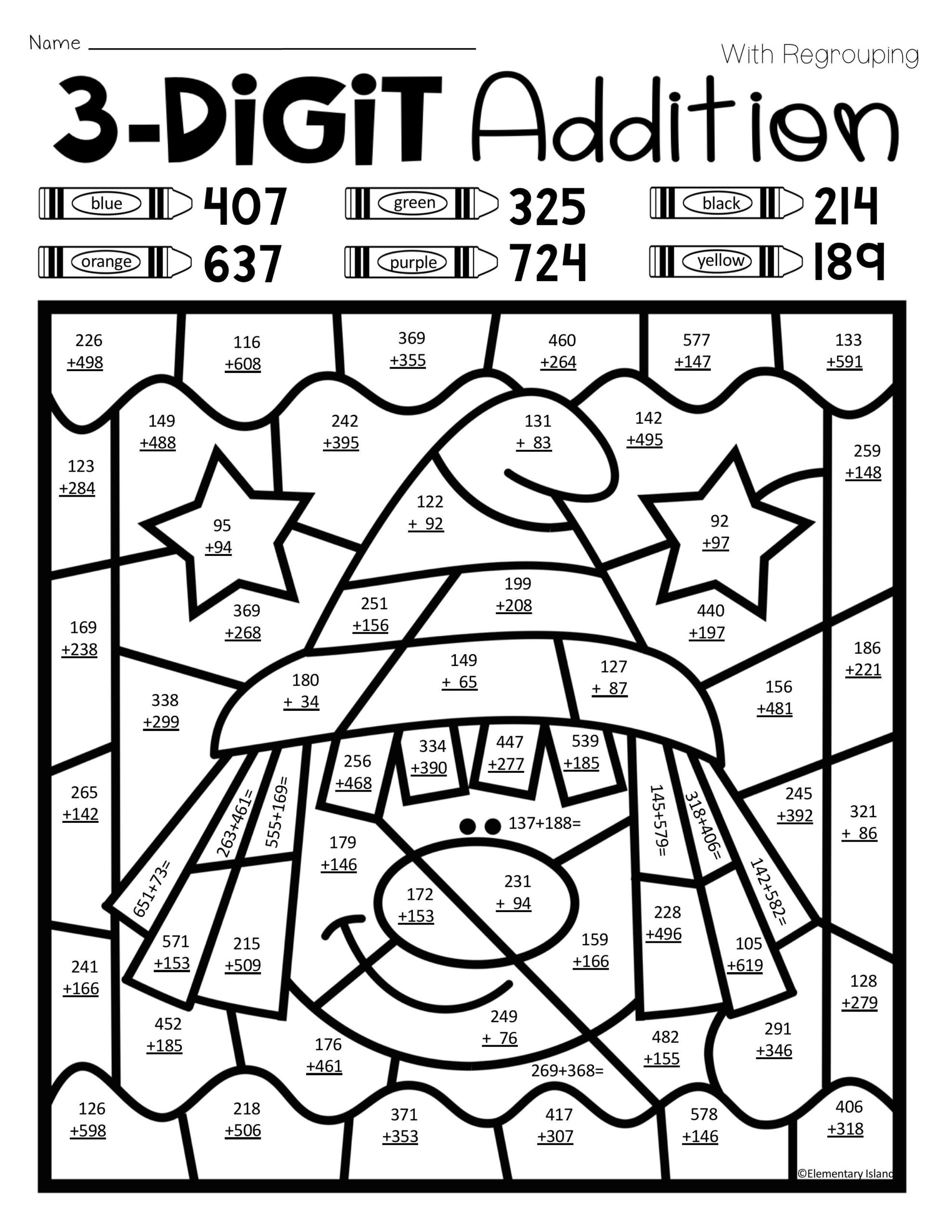 32 Fun Color by Number Worksheets Printable 15