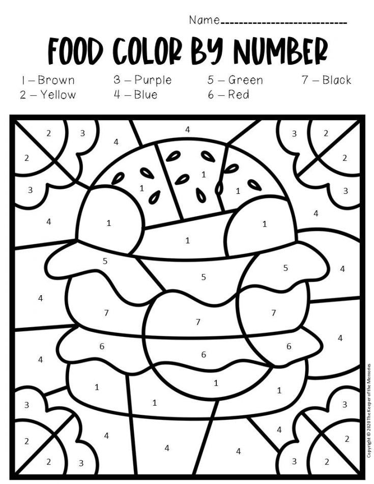 32 Fun Color by Number Worksheets Printable 17