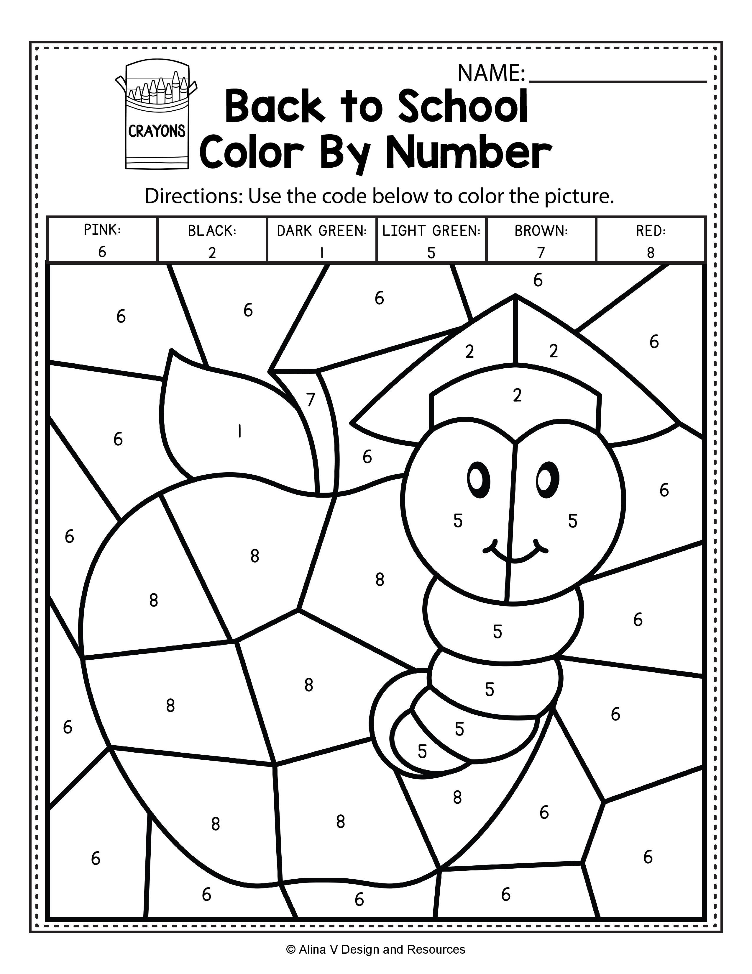 32 Fun Color by Number Worksheets Printable 2