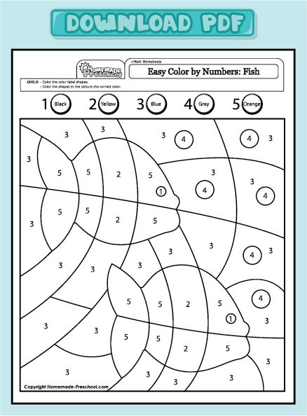 32 Fun Color by Number Worksheets Printable 26