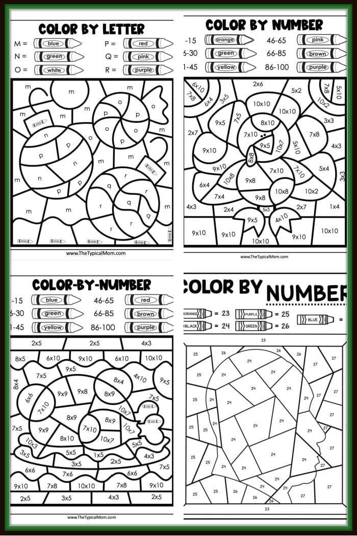 32 Fun Color by Number Worksheets Printable 30