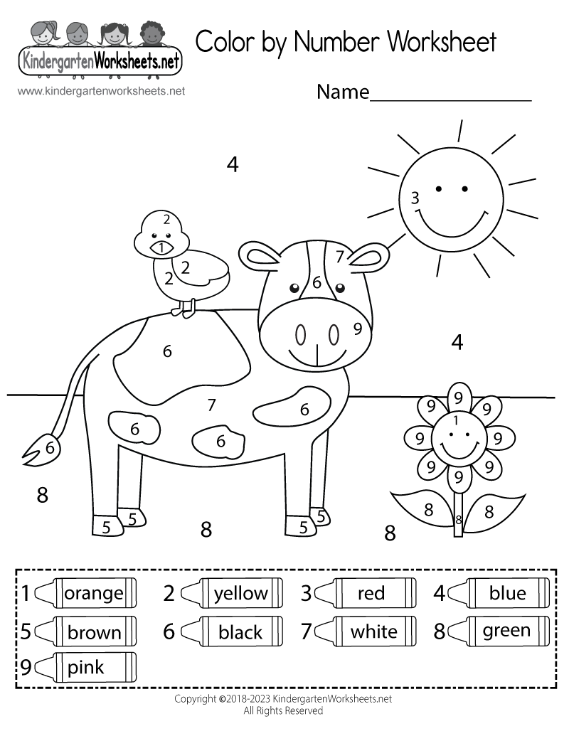 32 Fun Color by Number Worksheets Printable 5