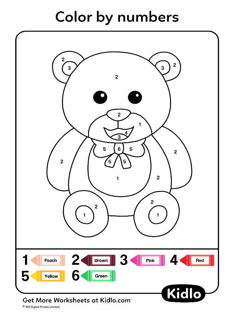 32 Fun Color by Number Worksheets Printable 6