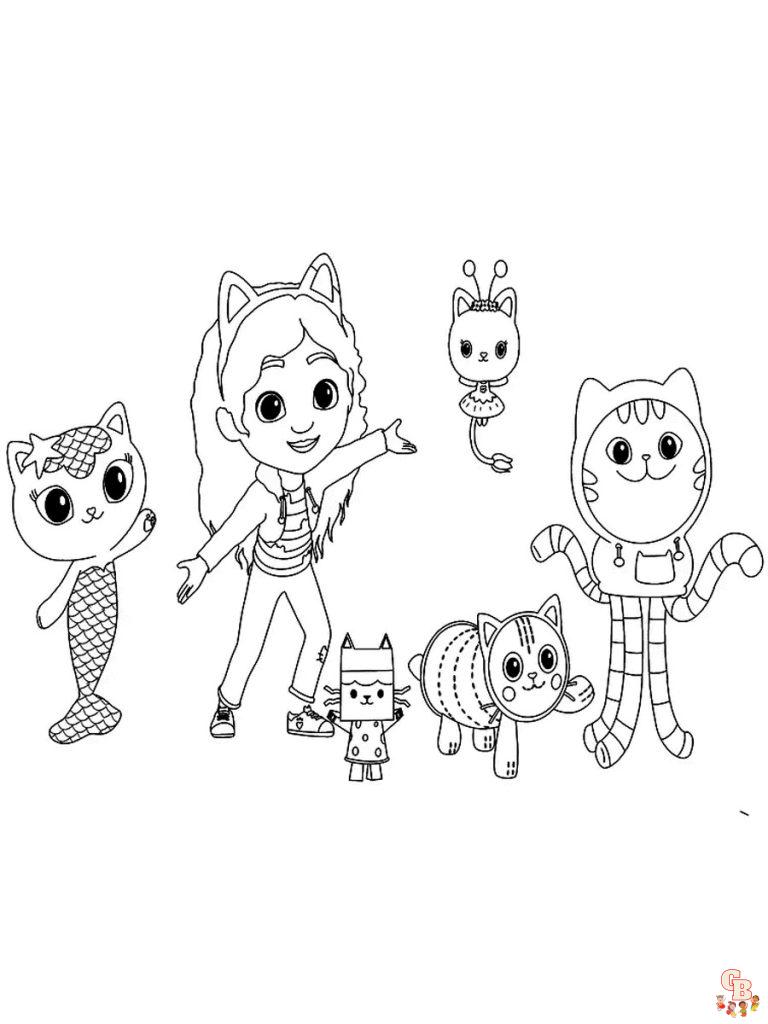 32 Fun Gabby's Dollhouse Coloring Pages Printable 10