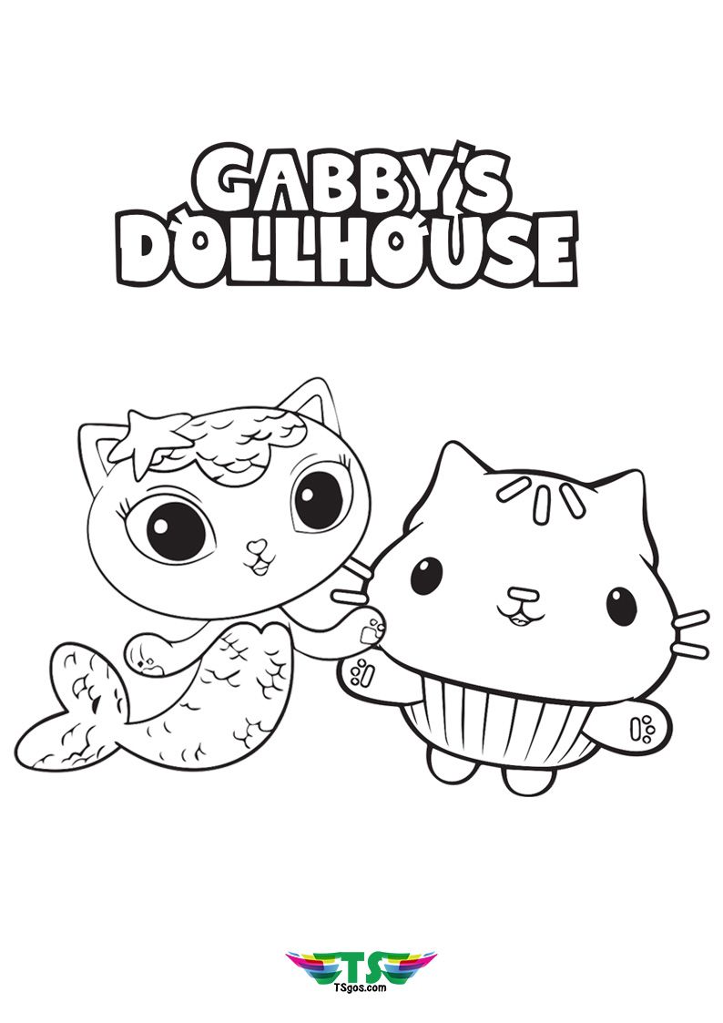 32 Fun Gabby's Dollhouse Coloring Pages Printable 11