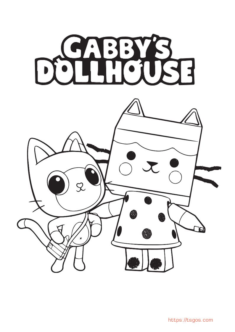 32 Fun Gabby's Dollhouse Coloring Pages Printable 13