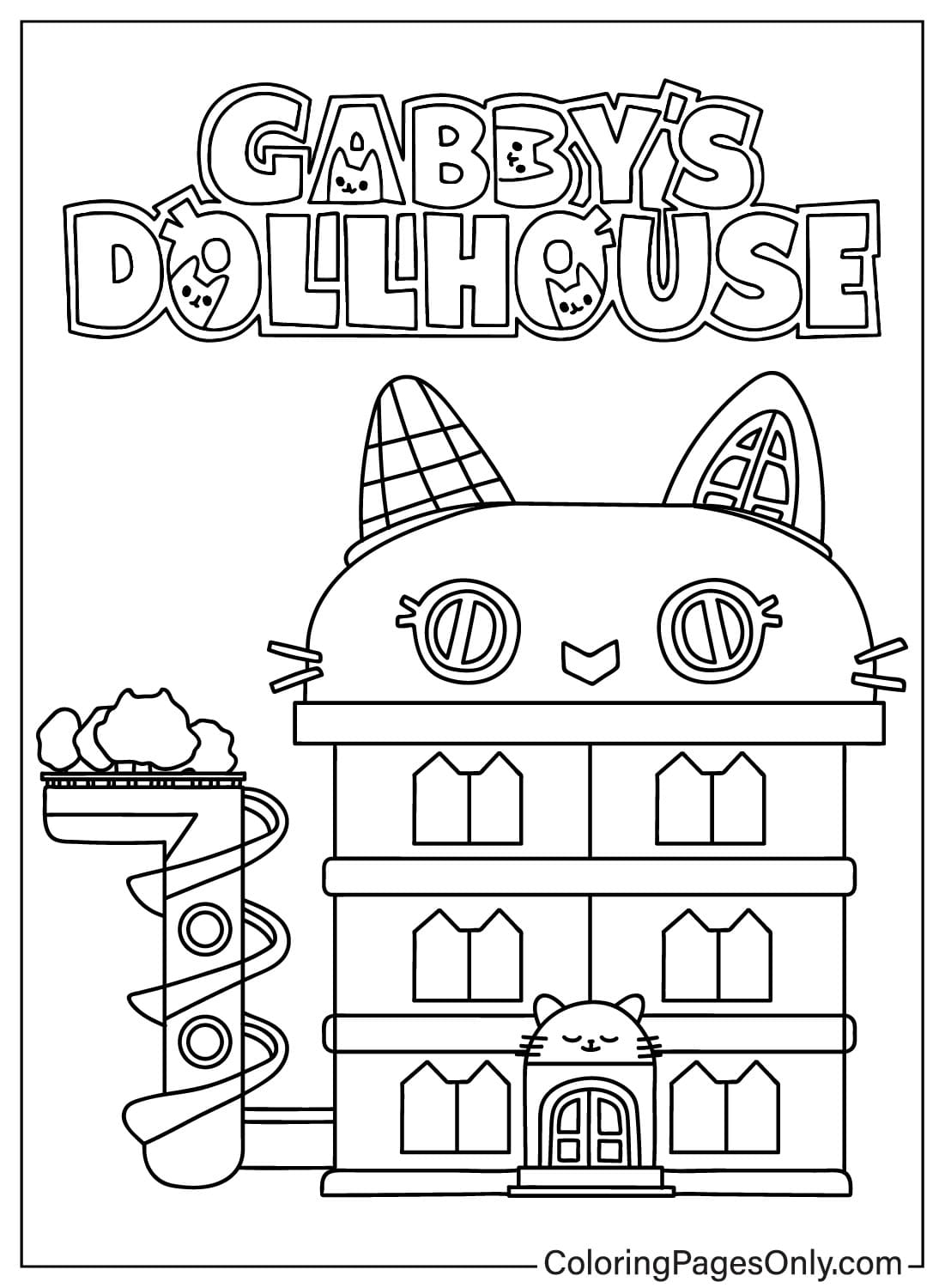 32 Fun Gabby's Dollhouse Coloring Pages Printable 28