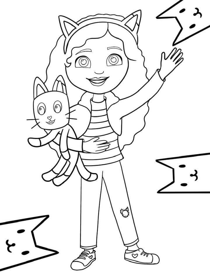 32 Fun Gabby's Dollhouse Coloring Pages Printable 3