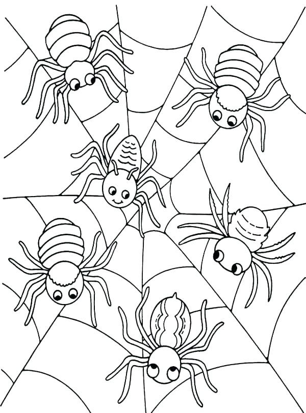 32 Halloween Spiders Coloring Pages Printable 1