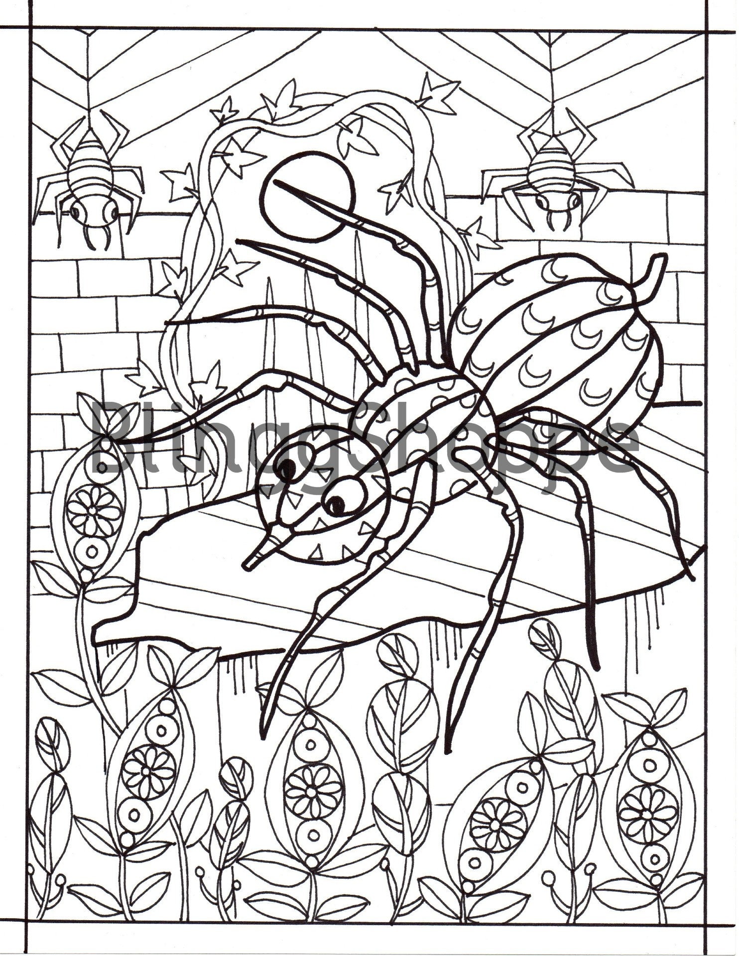 32 Halloween Spiders Coloring Pages Printable 15