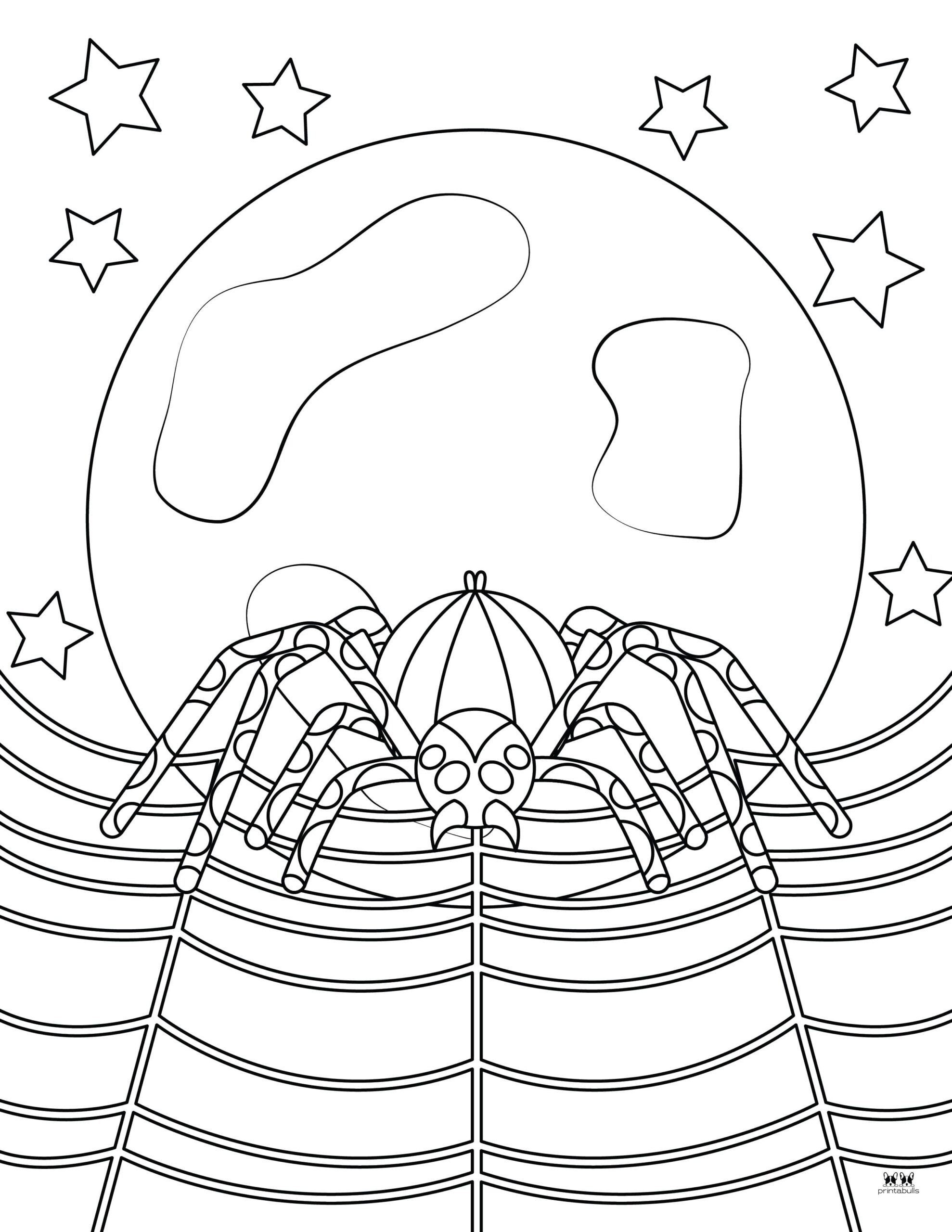 32 Halloween Spiders Coloring Pages Printable 4