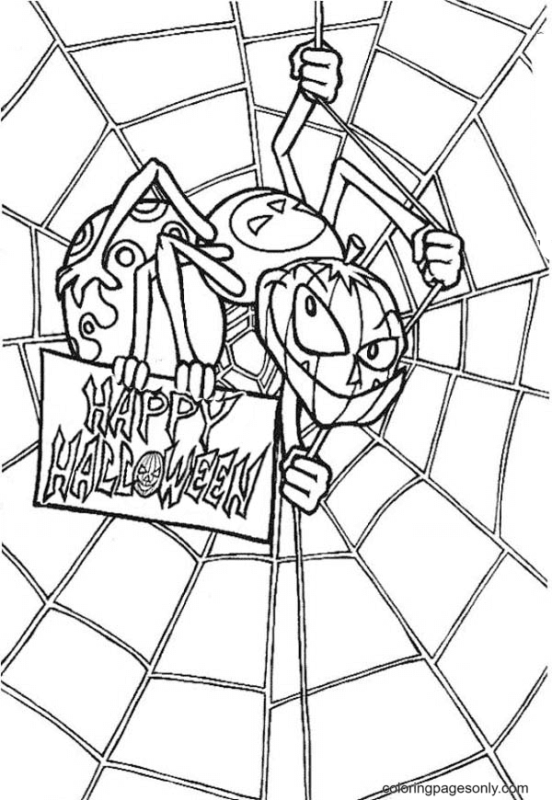 32 Halloween Spiders Coloring Pages Printable 6