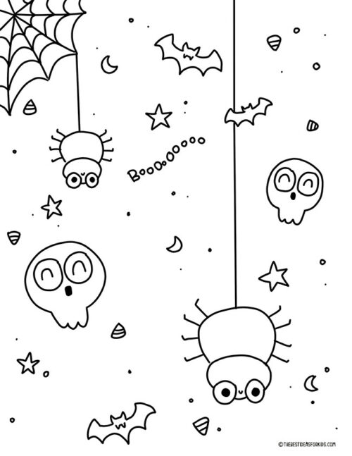 32 Halloween Spiders Coloring Pages Printable 7