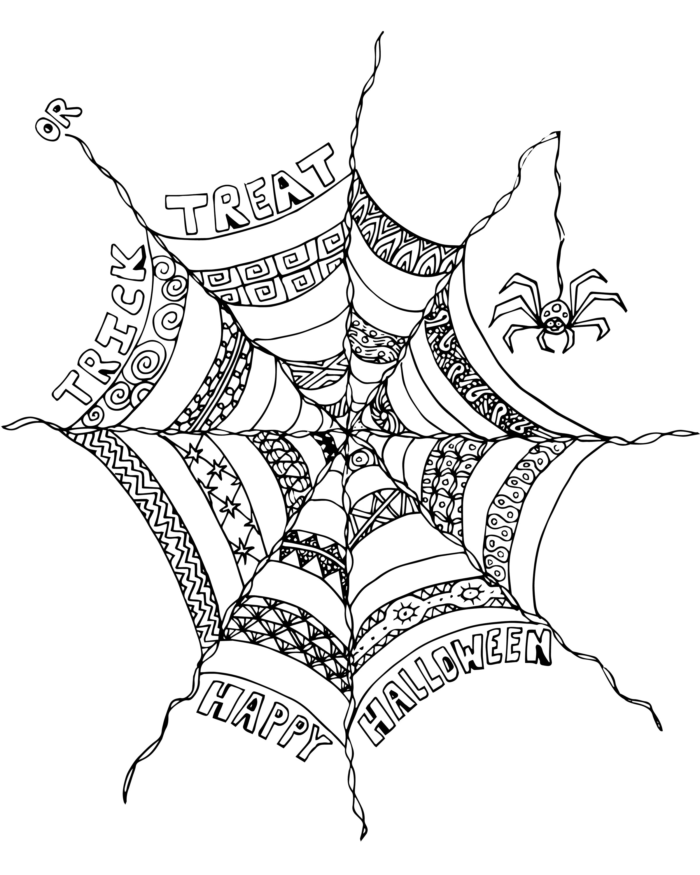 32 Halloween Spiders Coloring Pages Printable 8