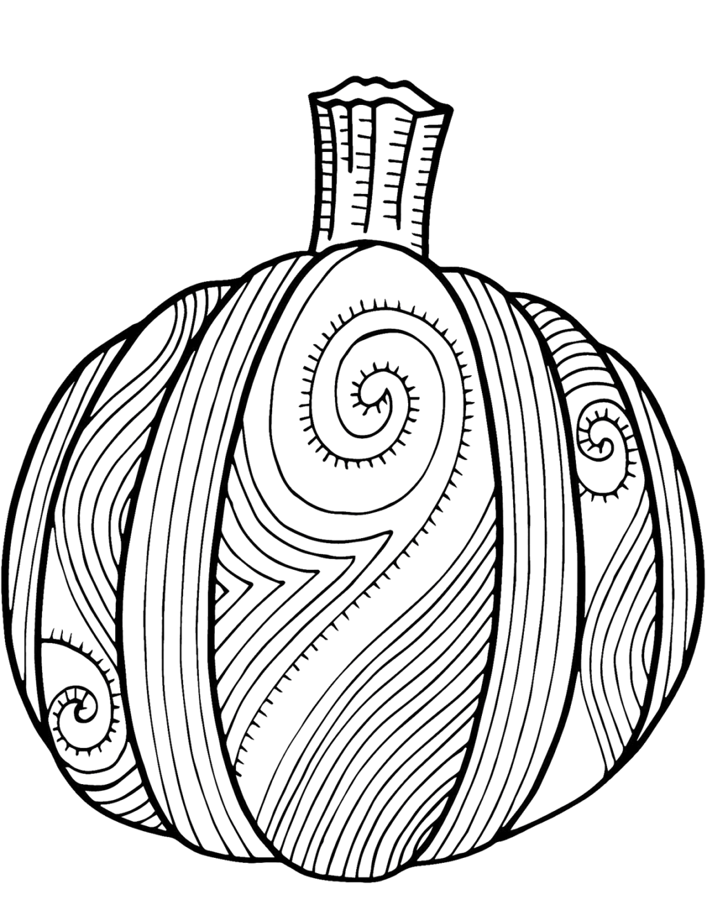 32 Pumpkin Coloring Pages for Kids Printable 1