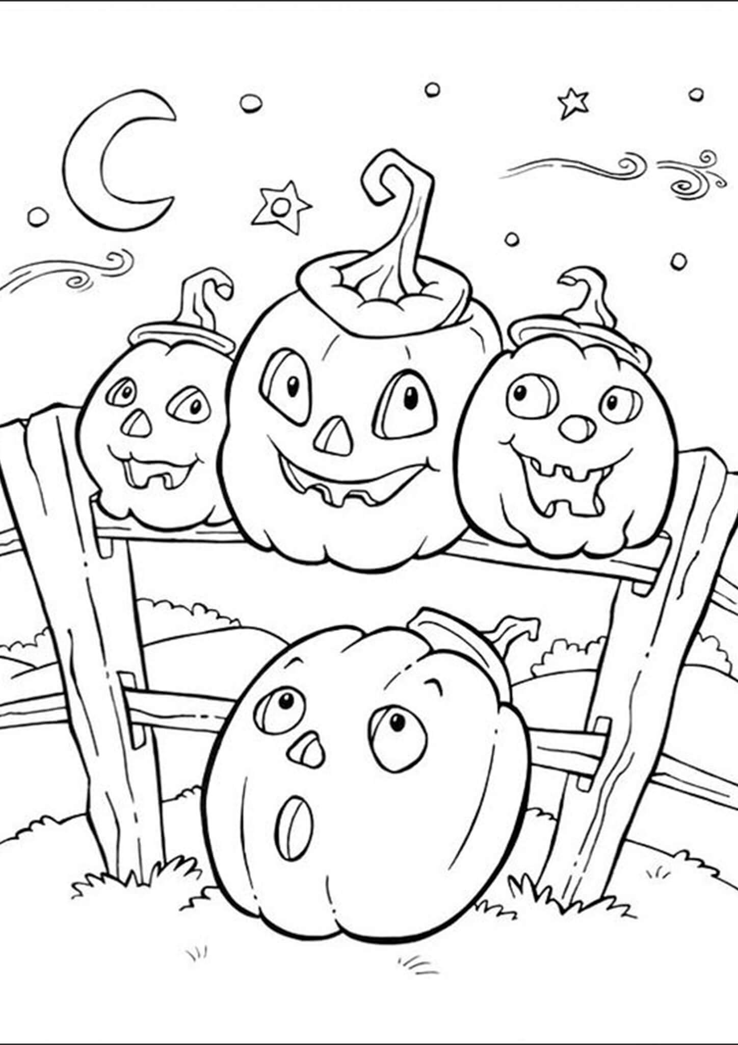 32 Pumpkin Coloring Pages for Kids Printable 10