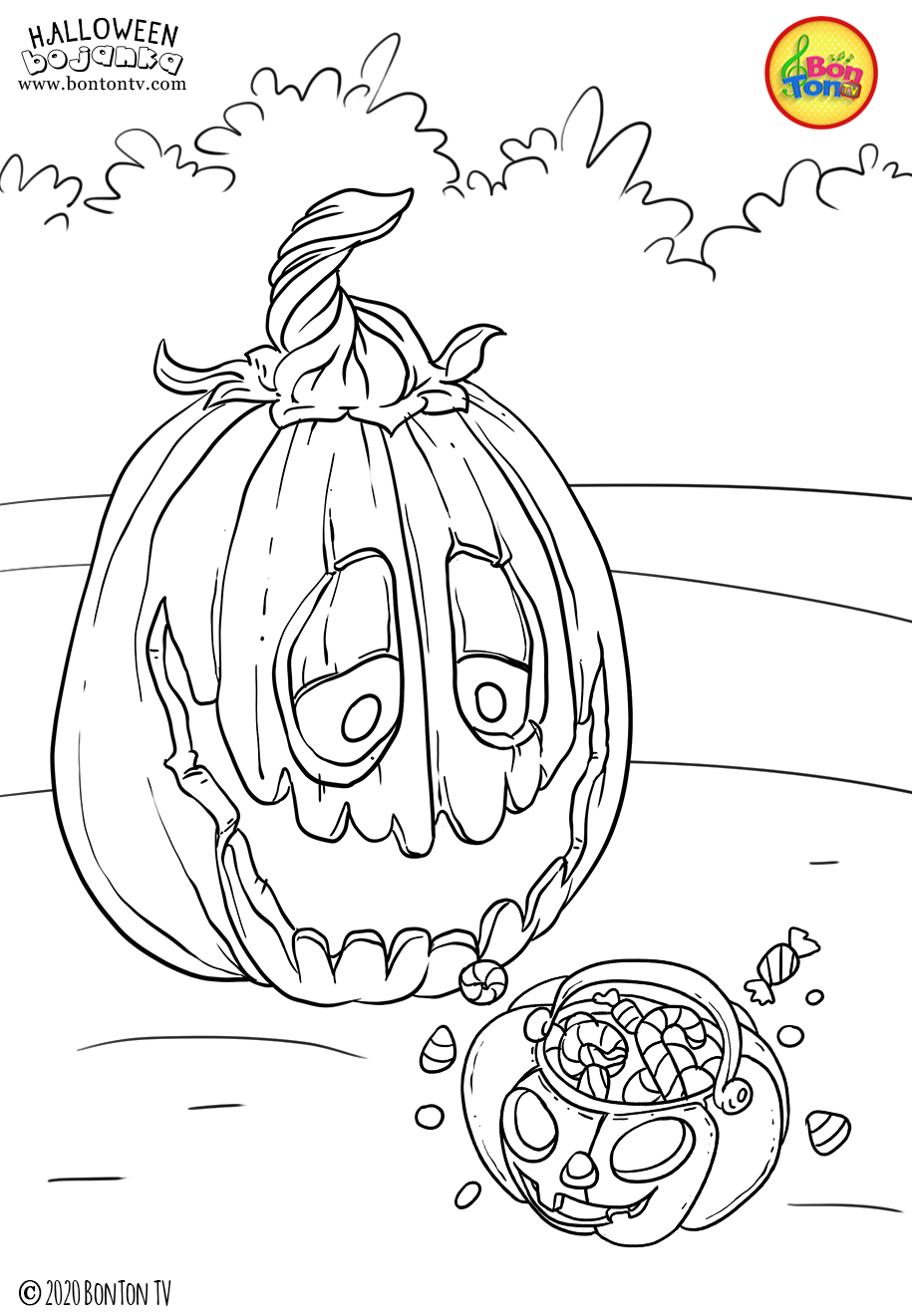 32 Pumpkin Coloring Pages for Kids Printable 13