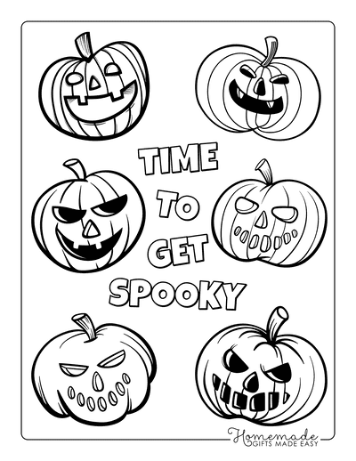 32 Pumpkin Coloring Pages for Kids Printable 3