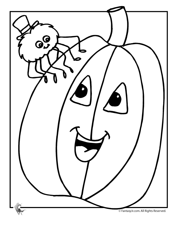 32 Pumpkin Coloring Pages for Kids Printable 9