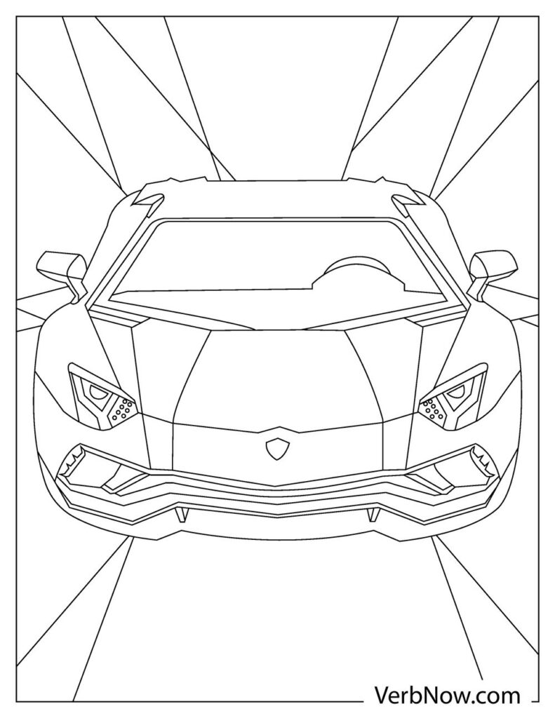 32 Sleek Lamborghini Coloring Pages Printable 11