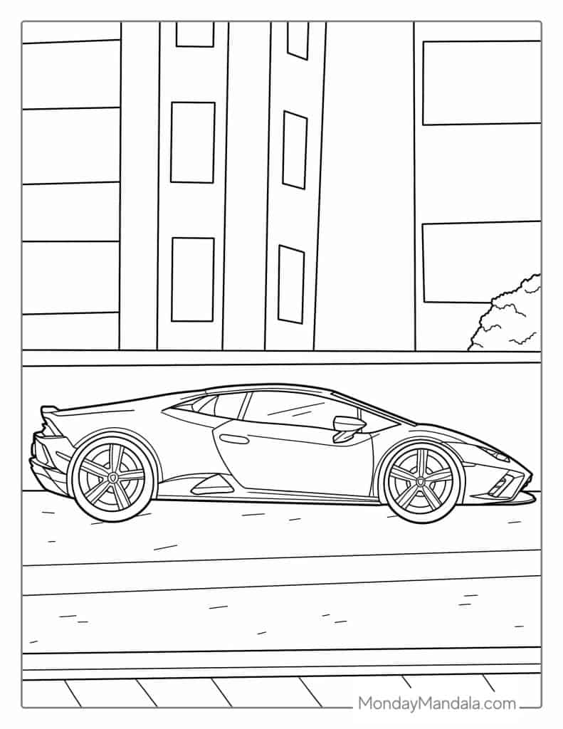 32 Sleek Lamborghini Coloring Pages Printable 14