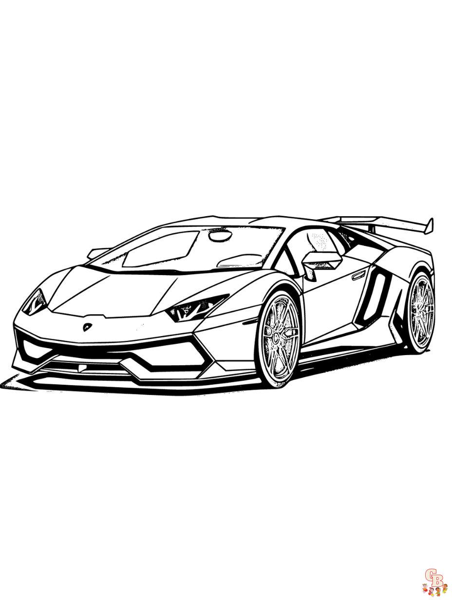 32 Sleek Lamborghini Coloring Pages Printable 16