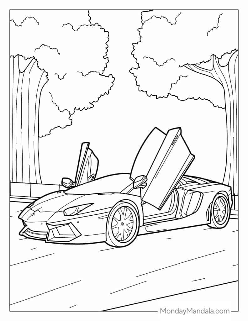 32 Sleek Lamborghini Coloring Pages Printable 27