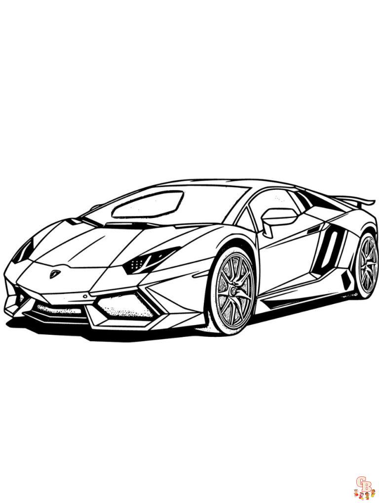 32 Sleek Lamborghini Coloring Pages Printable 3