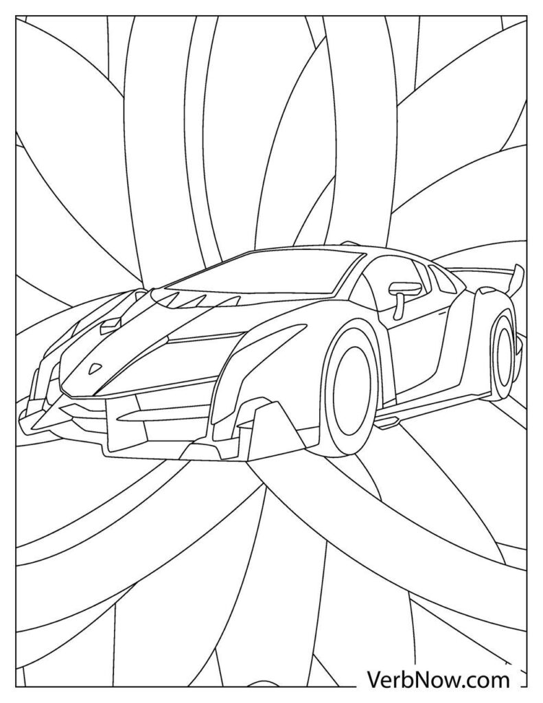 32 Sleek Lamborghini Coloring Pages Printable 32