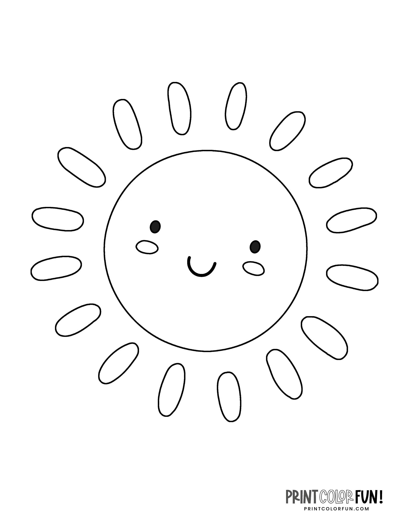 32 Sun Coloring Pages Printable 2