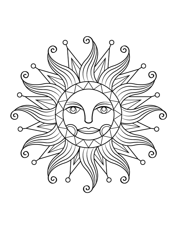 32 Sun Coloring Pages Printable 28