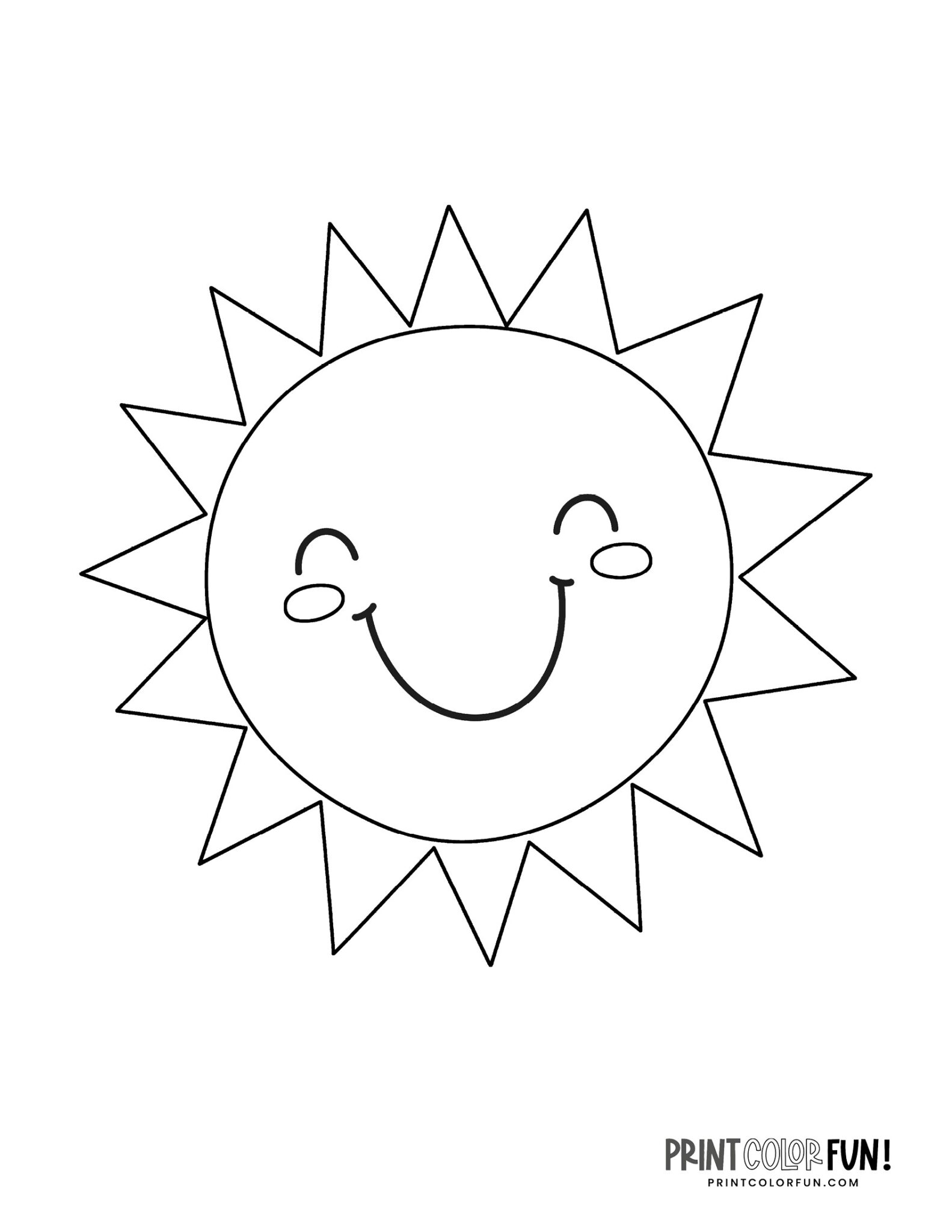 32 Sun Coloring Pages Printable 3