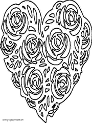 33 Detailed Heart Coloring Pages Printable 16