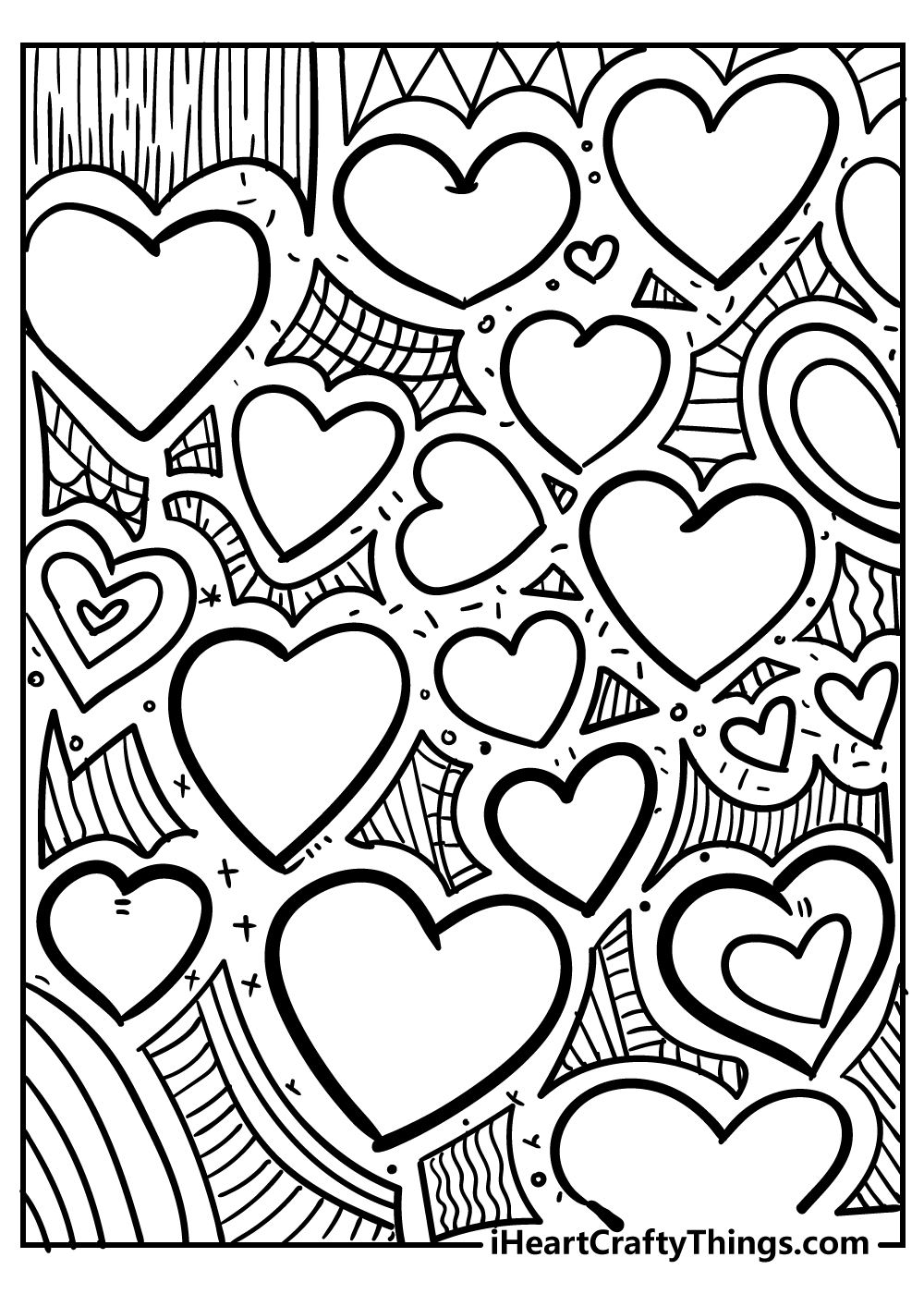 33 Detailed Heart Coloring Pages Printable 2