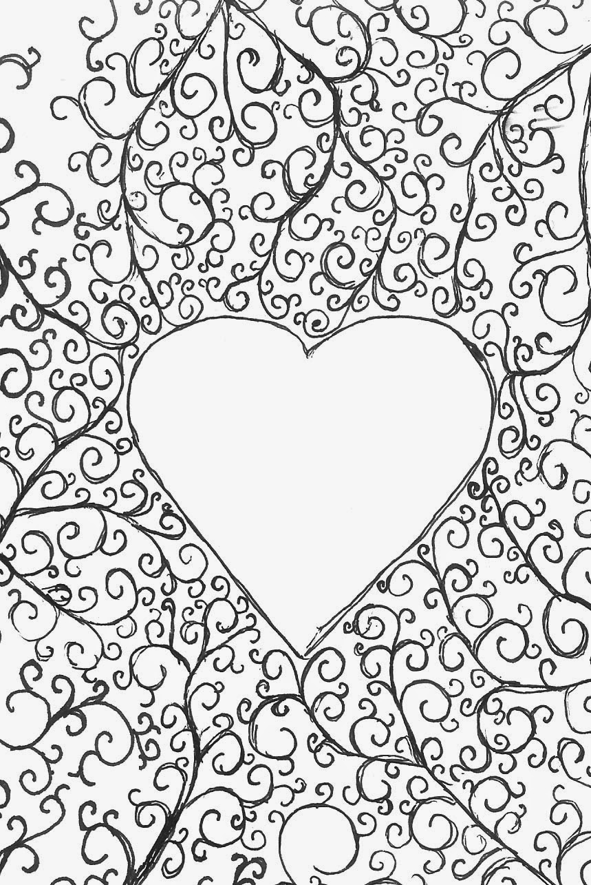 33 Detailed Heart Coloring Pages Printable 33