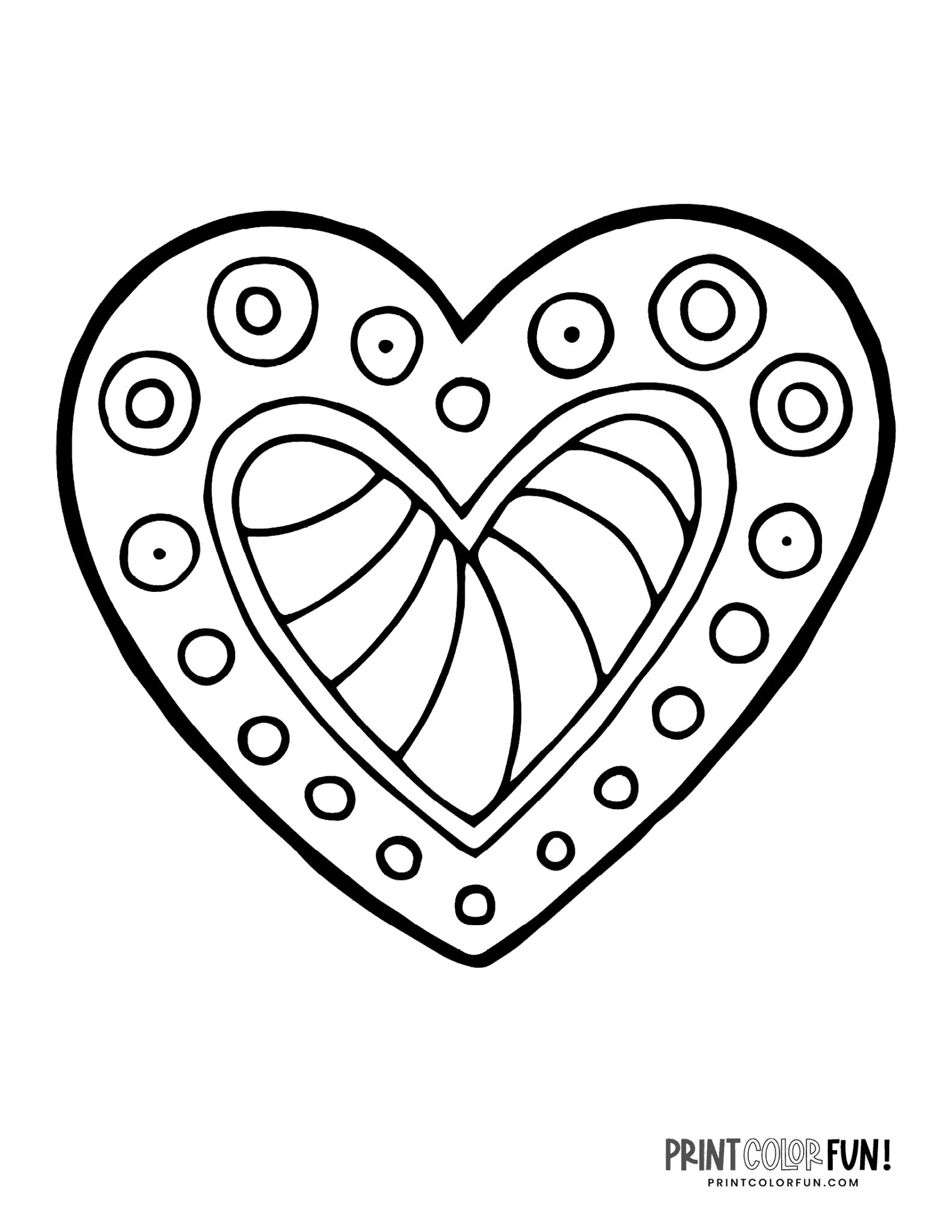 33 Detailed Heart Coloring Pages Printable 4