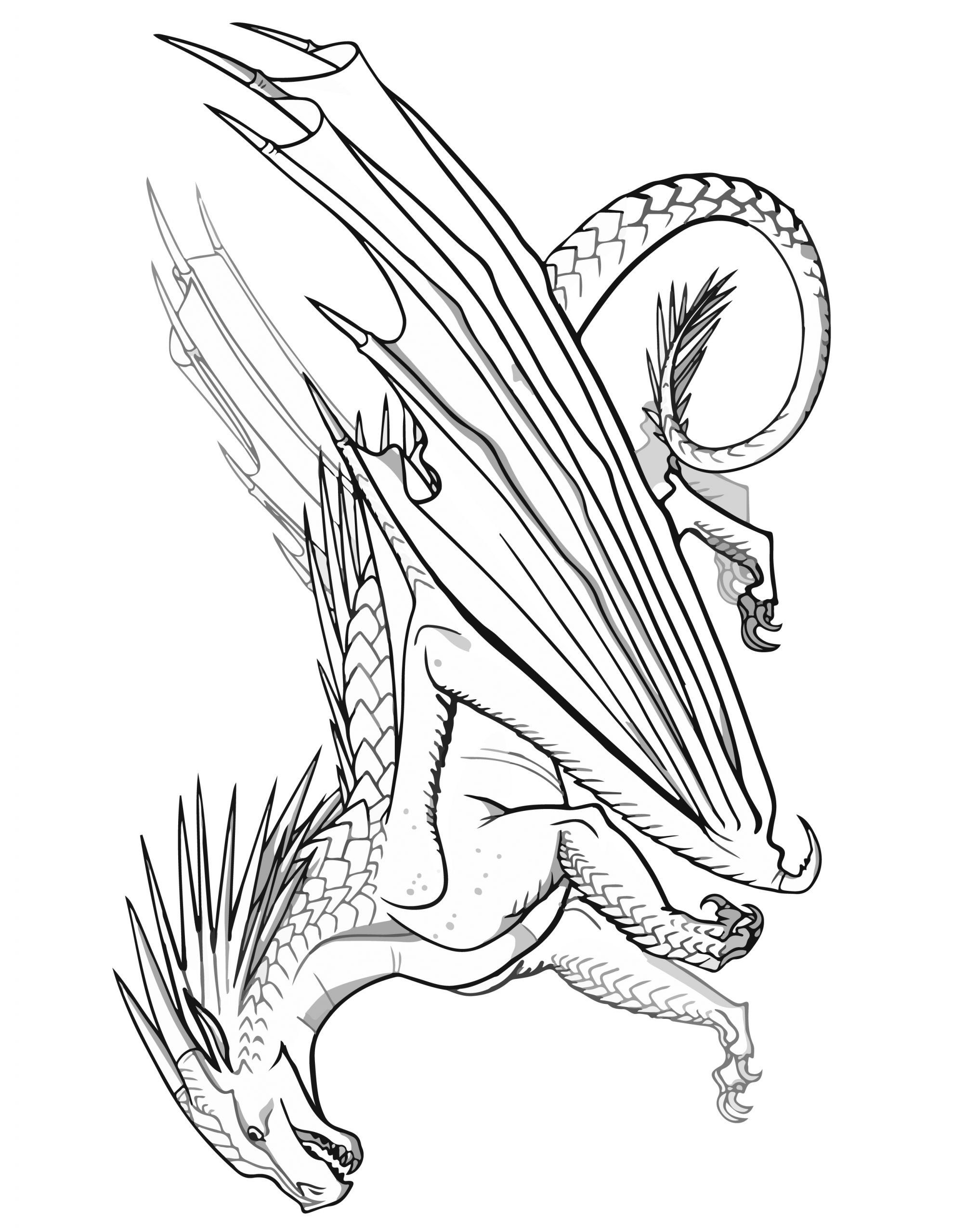 33 Fantasy Water Dragon Coloring Pages Printable 14