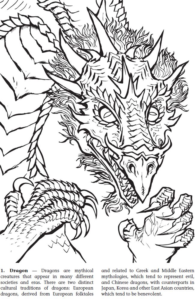 33 Fantasy Water Dragon Coloring Pages Printable 19