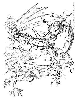 33 Fantasy Water Dragon Coloring Pages Printable 21